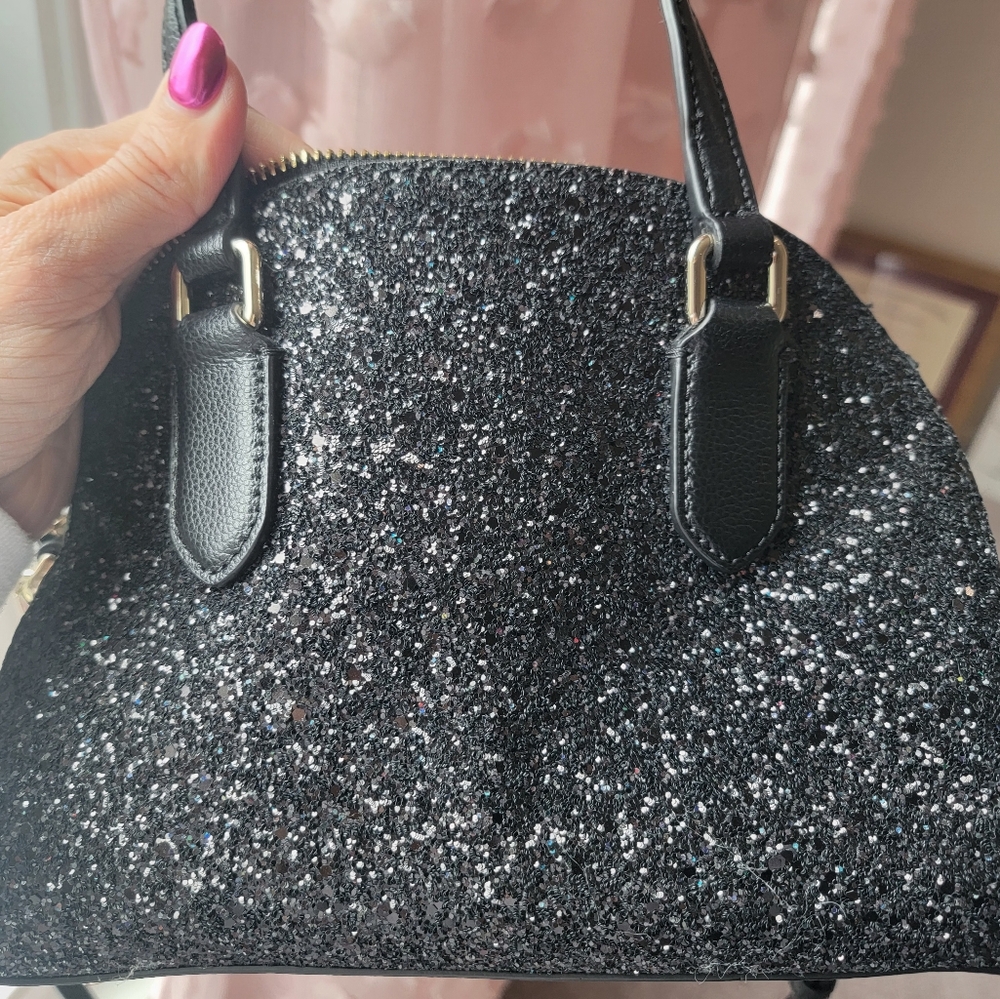 Kate Spade Black Glitter Purse - Picture 4 of 14